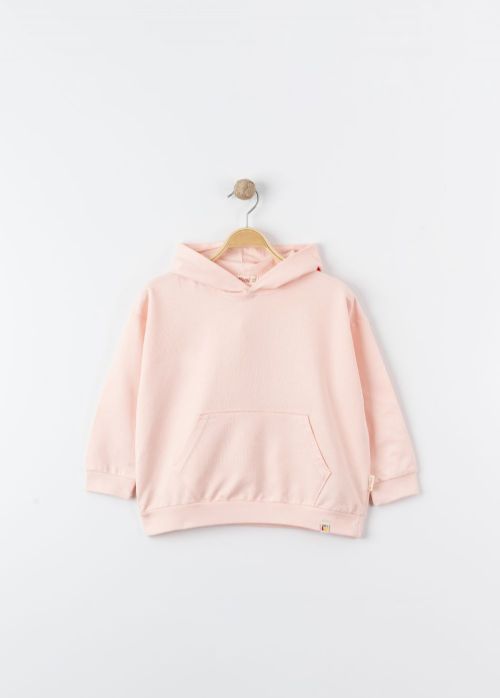 Oversize Theme Kapüşonlu Sweat Pudra