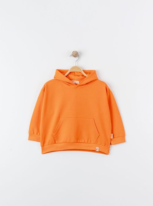 Oversize Theme Kapüşonlu Sweat Turuncu